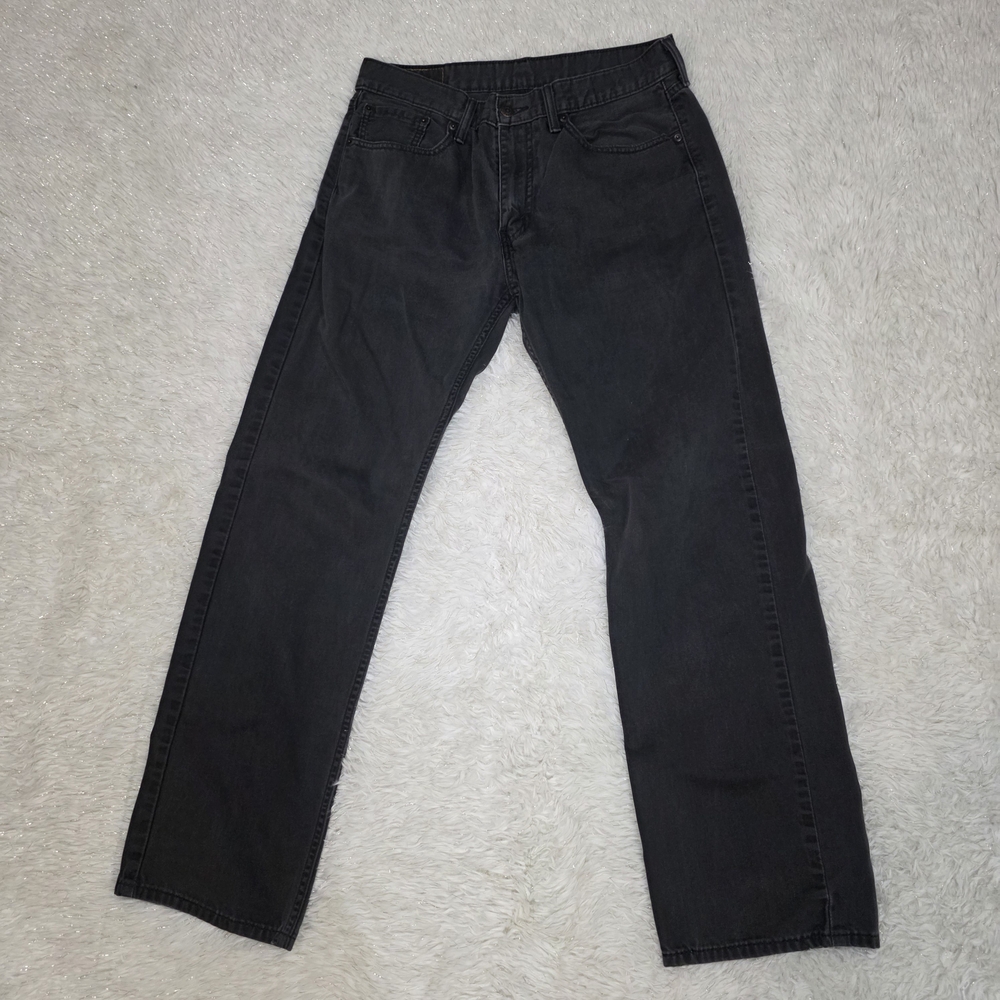 Levi's 505™ Men’s Regular Fit Straight Leg Black Jeans 33x32 Vintage